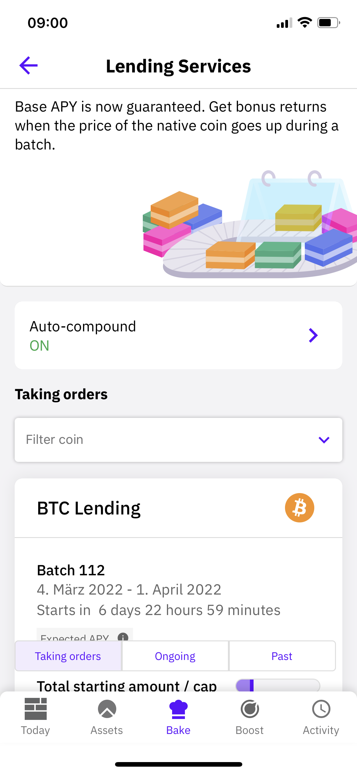 cakeDefi lending